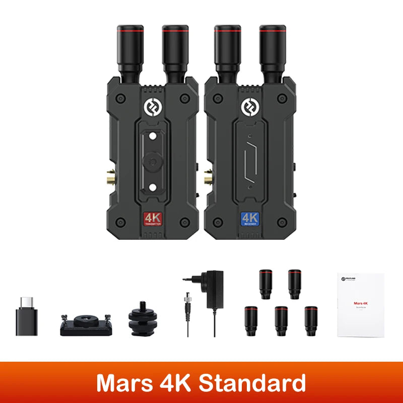 Hollyland Mars 4K Wireless Video Transmission System SDI HDMI Dual Interfaces 450ft Range 0.06s Latency Decimal-point Frame Rate