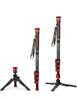 IFOOTAGE Camera Monopod Cobra 3 C180F, 71" Carbon Fiber for DSLR Cameras, Payload 17.6lb