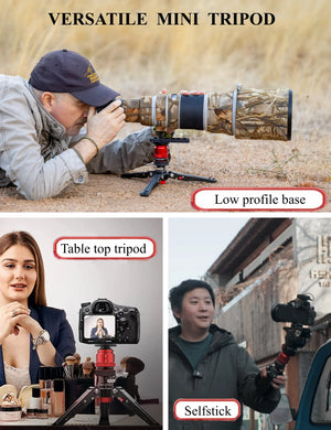 IFOOTAGE Mini Tripod for Camera, Professional Tabletop Tripod with Pedal for Photography