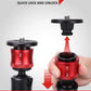 IFOOTAGE Video Monopod Professional 71" Aluminum Telescopic Monopods with Folding Three Feet Support Base
