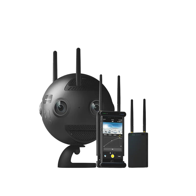 Insta360 Pro 2 -8K 360 VR Professional Camer AI Tracking,  Webcam with 1/2" Sensor  Noise-Canceling Microphones