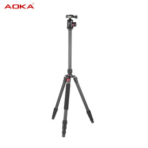 AOKA KR254C Professional Travelling Compact High Carbon Fiber Tripod Monopod Stand for Camera