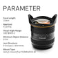 Kamlan 15mm F2.0 MF Wide Angle APS-C Mirrorless Camera Lens for Canon EF-M / Sony E / Fuji X / M43 Mount Cameras