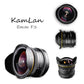 Kamlan 8mm F3.0 APS-C Wide-angle fixed focus Pure Manual lens Mirrorless Camera lens for Canon Fuji Macro 4/3