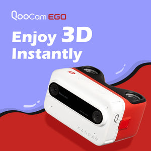 Kandao QooCam EGO 3D Stereo Camera 4K 60FPS VR Camera Waterproof Six Axis Anti Shock Camrea with 65 Inch Screen