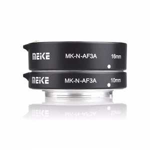 Meike MK-N-AF3A Metal AF Macro Extension Tube Auto Focus Adapter ring 10mm 16mm for Nikon  J1 J2 J3 V1 V2