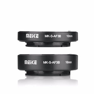 Meike MK-S-AF3B AF Extension Tube Adapter Ring Lens for Sony NEX Micro DSLR (10mm, 16mm) E-Mount NEX-3 NEX-5 Camera