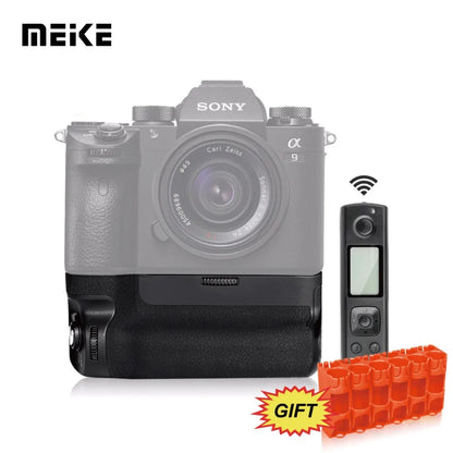 Meike MK-A9 PRO Battery Grip with 2.4GHz Remote Controller Up to Control shooting Vertical-shooting Function for Sony A9 A7RIII A7III