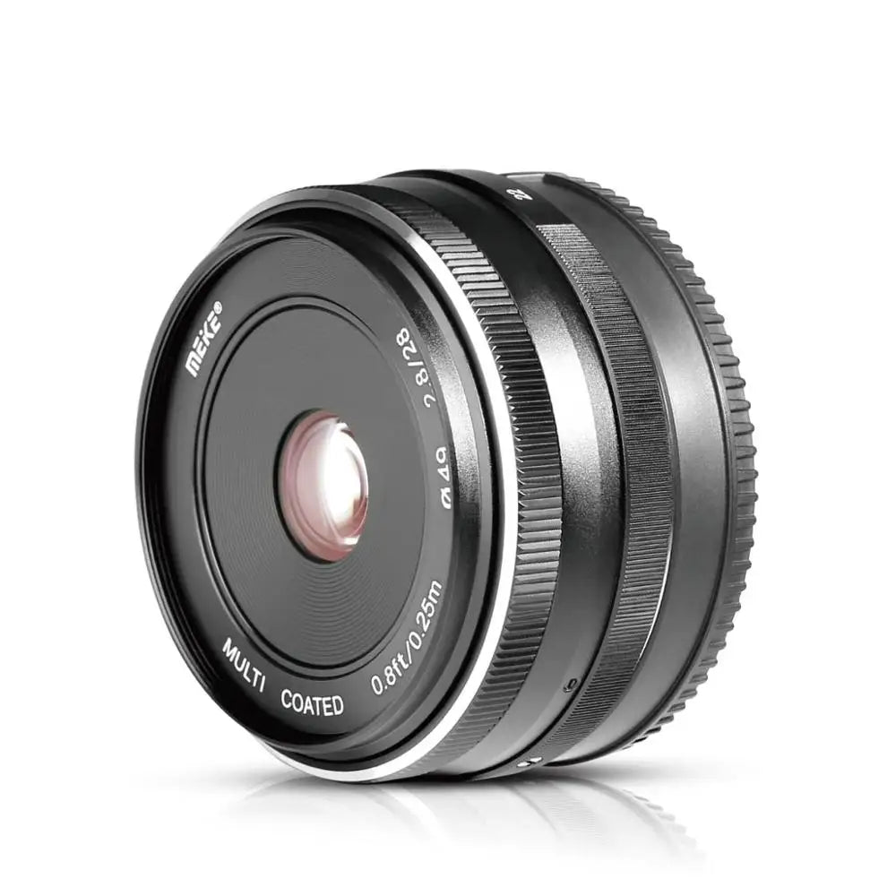 Meike 28mm f2.8 Fixed Manual Focus Lens for Olympus Panasonic M4/3/Fujifilm X/Sony E/Canon EF-M Cameras