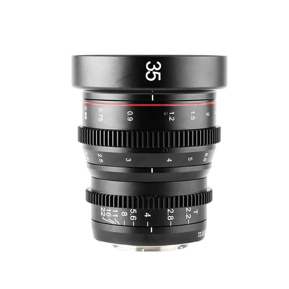 Meike 35mm T2.2 Manual Focus Aspherical Portrait Cine Lens for Fuji X / Sony E / Olympus Panasonic M43 /Canon RF Mount Cameras