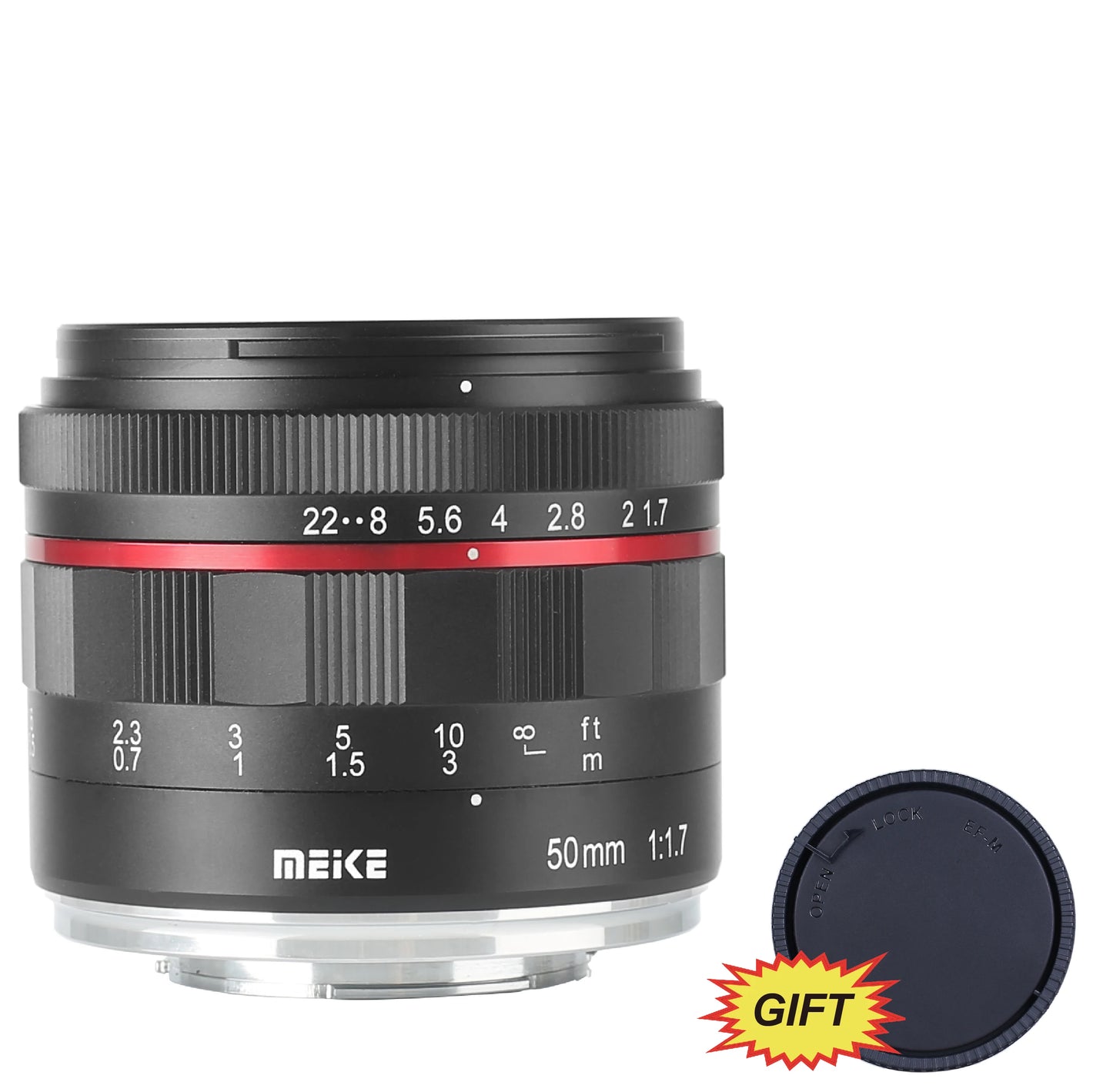 Meike 50mm f/1.7 Large Aperture Manual Focus Lens for Fuji X/Sony E/Sigma, Leica, Panasonic L /Nikon Z/M43 Cameras