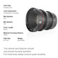 Meike 65mm T2.2 Large Aperture Manual Focus Prime 4K Cine Lens for Olympus Panasonic M43 /Canon RF/Fuji X mount/ Sony E cameras