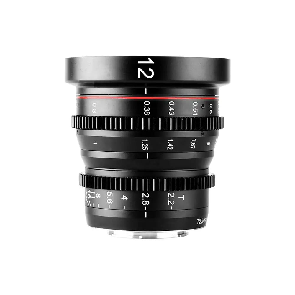 Meike MK 12MM T2.2 Large Aperture Manual Focus  Cine Lens for Micro Four Thirds (MFT, M4/3) Mount for Olympus Panasonic Lumix