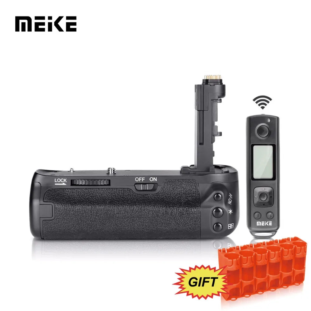 Meike MK-6D2 Pro  Battery Grip Built-in 2.4GHz Remote Controller to Control shooting Vertical-shooting Function for Canon 6D II