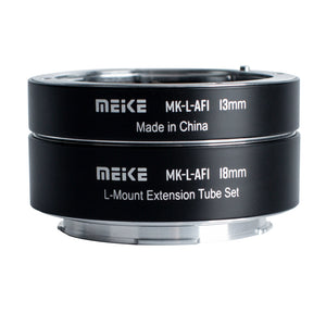 Meike MK-L-AF1 Metal AF Automatic Macro Extension Tube Adapter Ring Set for Panasonic Lumix Leica Sigma L-Mount Cameras