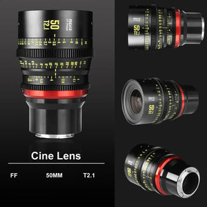 Meike Prime 50mm T2.1 Cine Lens for Full Frame Cinema Camera Systems