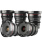 Meike T2.2 Cine lens Kit ( 5  lenses  10mm 25mm 35mm 50mm 65mm 85mm ) with a Cine Lens Case