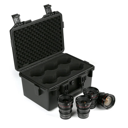 Meike T2.2 Cine lens Kit ( Optional: Any 4  Focal lengths: 10mm 25mm 35mm 50mm 65mm 85mm) with a Cine Lens Case