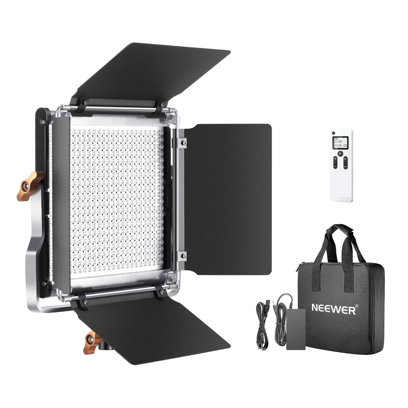 Neewer Advanced 2.4G Remote 480 LED Video Light, Dimmable Bi-Color LED Panel with LCD Screen for Portrait Product Photography