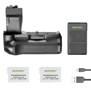 Neewer BG-E8 Replacement Battery Grip for Canon EOS 550D 600D 650D 700D Rebel T2i T3i T4i T5i DSLR Cameras Come with 2 Battery