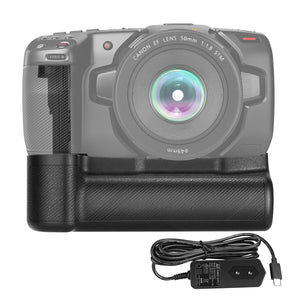 Neewer HM Battery Grip For Blackmagic Pocket Cinema Camera with Type-C USB Adapter, Only Works with LP-E6/E6N Battery No Battery