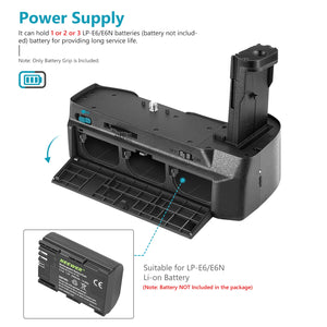 Neewer HM Battery Grip For Blackmagic Pocket Cinema Camera with Type-C USB Adapter, Only Works with LP-E6/E6N Battery No Battery