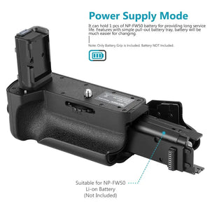 Neewer Vertical Battery Grip(Replacement for Sony VG-C2EM) Works with NP-FW50 Battery for Sony A7 II and A7R II Cameras