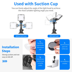 Neewer Video Conference Lighting Kit for Computer Video Conferencing, MacBook Laptop Lamp for Self Broadcast/Live Streaming