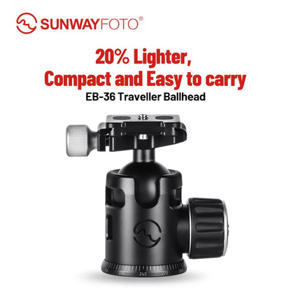 SUNWAYFOTO EB-36 Tripod Phones Tripod Ball Head Quick Release Clamp for DSLR Panoramic Ballhead