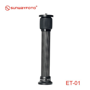 SUNWAYFOTO ET-01 Tripod Extension Tube 20mm Carbon Fiber Material for Portable Table Tripod with 1/4 -3/8 Conversion Screw