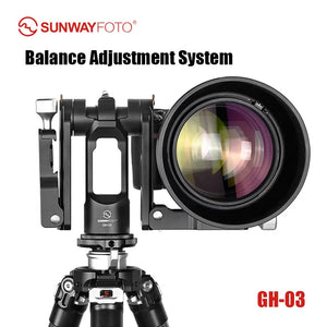 SUNWAYFOTO GH-03 Dual-camera  Gimbal Head for Tripod Aluminum Load 66 lbs(30 Kgs）