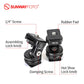 SUNWAYFOTO HB-02 Mini Tripod Hot Shoe Panoramic Video Mini Ball Head Ballhead Panorama for Head DLSR Camera