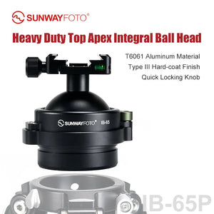 SUNWAYFOTO IB-65P 65mm Heavy Duty Tipod Ball Head to 75mm Bowl Adapter with Picatinny Nato/Arca Swiss Clamp