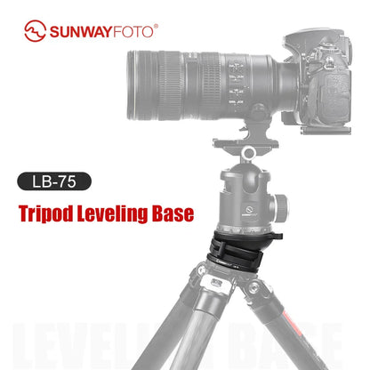 SUNWAYFOTO LB-75  360° Panoramic Leveling Base Tripod Head 33 lbs（15kg） Load Capacity