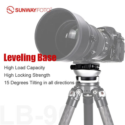 SUNWAYFOTO LB-90 Leveling base Tripod Head 55 lbs Load Capacity