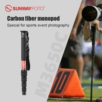 SUNWAYFOTO M3650C,36mm,5 setions,Carbon Fiber Monopod for DRSL Camera