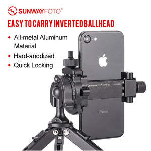 SUNWAYFOTO  PMB-18 Mini Tripod Ball Head Viode Head for Phones and Camera Ballhead  Easy to Carry Inverted Ballhead