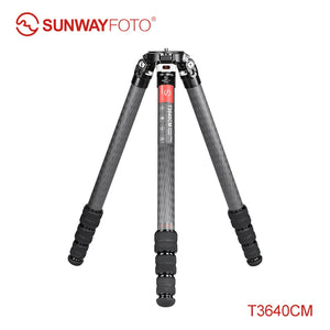 SUNWAYFOTO T3640CM Fiber Tripod for Video Camera Photography Weight Outdoor Tripod Waterproof,66.0lb Load
