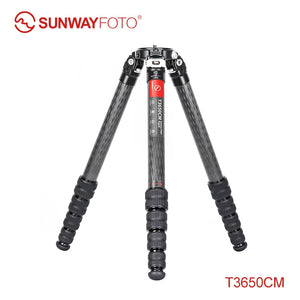 SUNWAYFOTO T3650CM Fiber Tripod for Video Camera Photography Weight Outdoor Tripod Waterproof