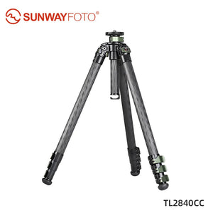 SUNWAYFOTO TL2840CC Carbon Fiber Tripod with Lever Locks for DSLR Cameras, 4-Sections, Load 35lb(16kg)