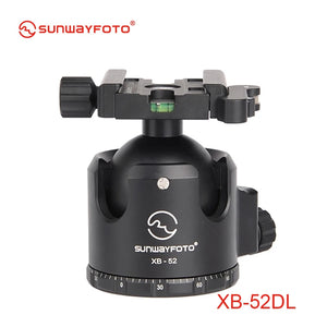 SUNWAYFOTO XB-52DL 52mm Ballhead Low Profile Camera Mount for Tripod with Arca-Swiss Quick Release Plate