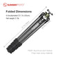 SUNWYAFOTO T3240CS Carbon Fiber Tripod with Pic Arca Swiss Adapter Clamp,load 25kg(55lbs)