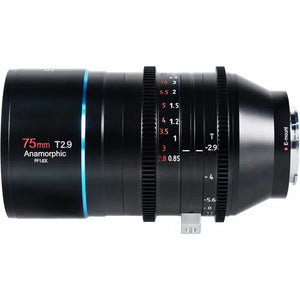 Sirui 75mm T2.9 1.6X Full-Frame Anamorphic Lens RF/ E/ L/ Z Mount For Leica L Sony E Nikon Z Canon RF