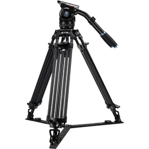 Sirui BCT-3003 Aluminum Tripod BCH-30 Video Head Bundle 39.7 lb 100mm Bowl Broadcast Quality Fluid Head 3-Section Tripod