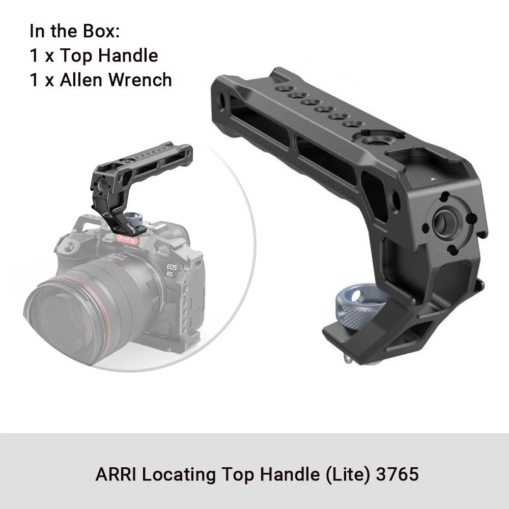 SmallRig ARRI Locating Top Handle Wooden Mini Side Handles for Sony for Canon for BMPCC Camera for Nikon Cage with ARRI Hole