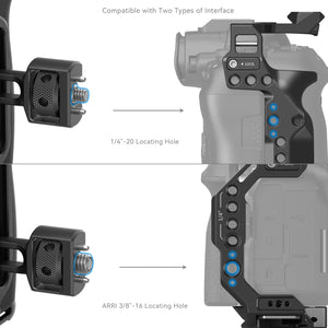 SmallRig Adjustable Side Handle with Two-in-One Locating Screw for Cages and Plate with ARRI 3/8"-16 or 1/4"-20 Holes Left/Right