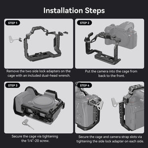 SmallRig “Black Mamba”Cage Kit for Panasonic LUMIX S5 II / S5 IIX with Arca-Swiss Quick-Release Plate