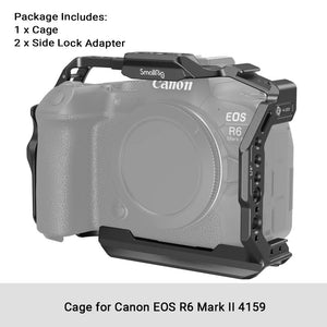 SmallRig Cage for Canon EOS R6 Mark II R5/ R5 C/ R6, L-Bracket Mount Plate Quick-release 4159