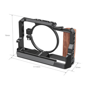 SmallRig Cage for Sony RX100 VII & RX100 VI Camera Feature w/ Wooden Side Handle Cold Shoe Mount Fr Microphone DIY Options 2434