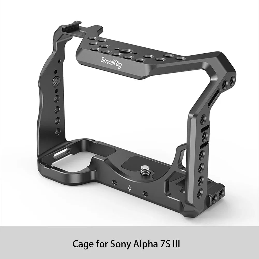 SmallRig Camera Cage for Sony Alpha 7S III Full Cage with NATO Rail and Cold Shoe Mount Built-in Screwdriver on the Bottom 2999